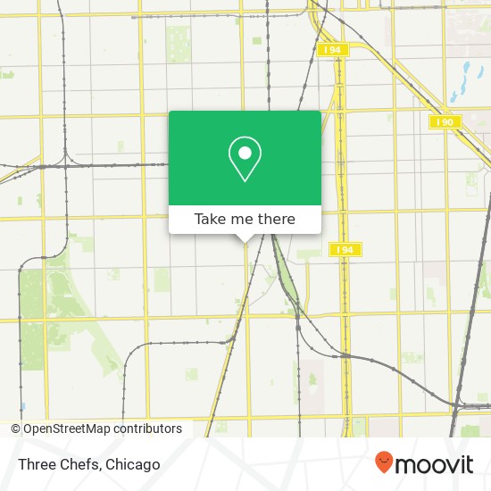 Mapa de Three Chefs, 8125 S Halsted St Chicago, IL 60620