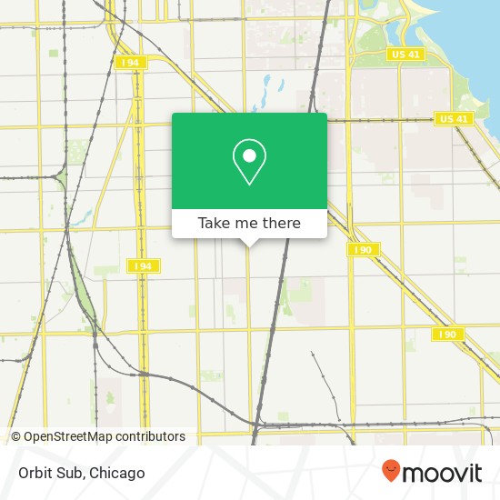 Mapa de Orbit Sub, 8061 S Cottage Grove Ave Chicago, IL 60619