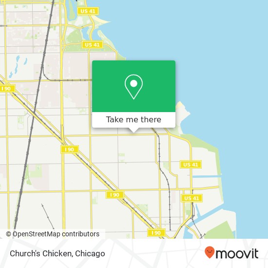 Mapa de Church's Chicken, 2626 E 79th St Chicago, IL 60649