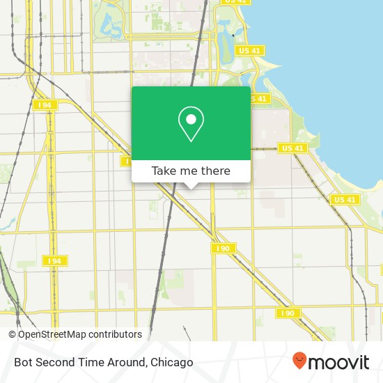 Mapa de Bot Second Time Around, 1355 E 75th St Chicago, IL 60619