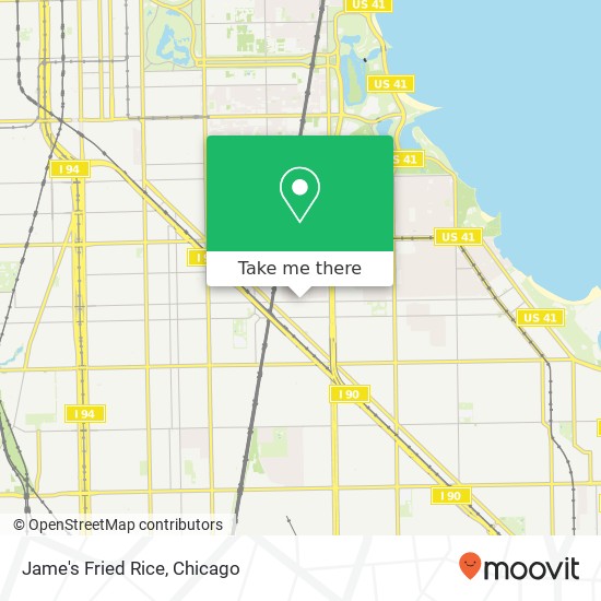 Mapa de Jame's Fried Rice, 1358 E 75th St Chicago, IL 60619