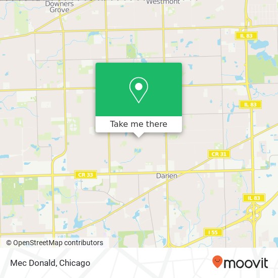 Mapa de Mec Donald, Williams St Darien, IL 60561