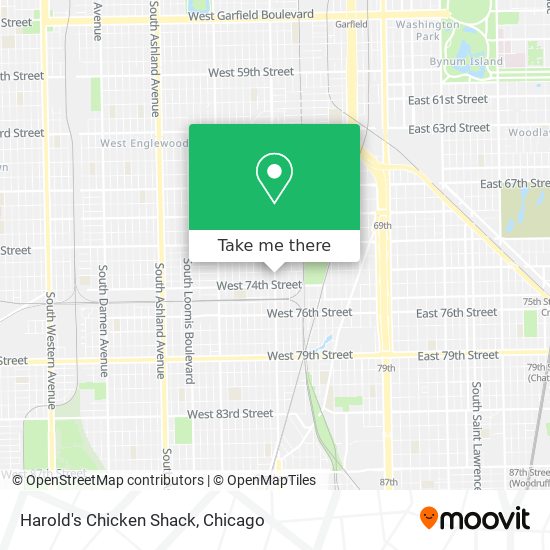 Harold's Chicken Shack map