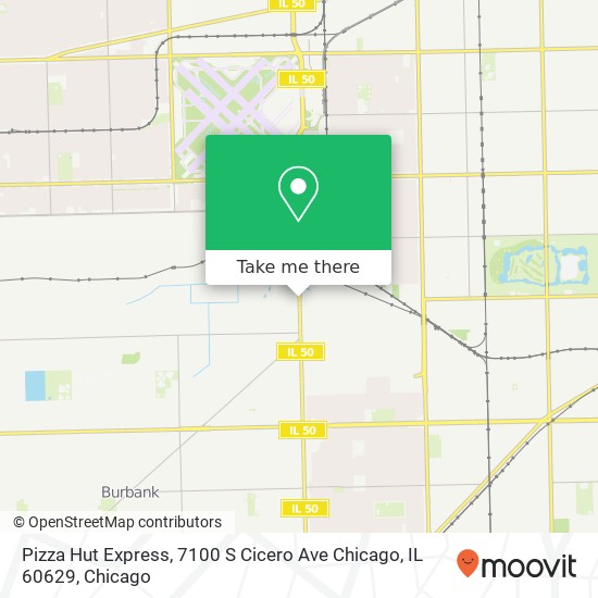 Pizza Hut Express, 7100 S Cicero Ave Chicago, IL 60629 map