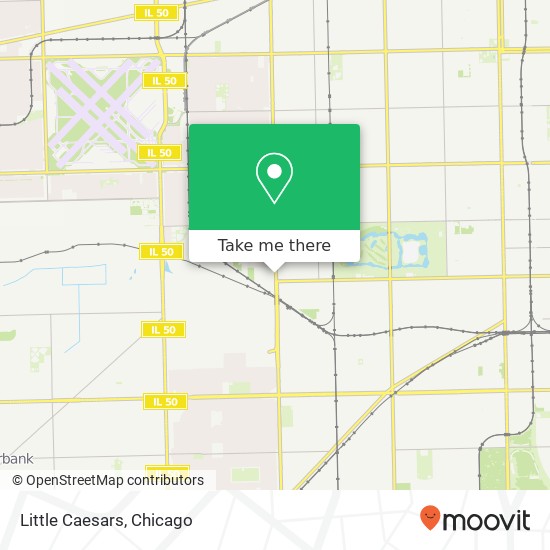 Mapa de Little Caesars, 7050 S Pulaski Rd Chicago, IL 60629