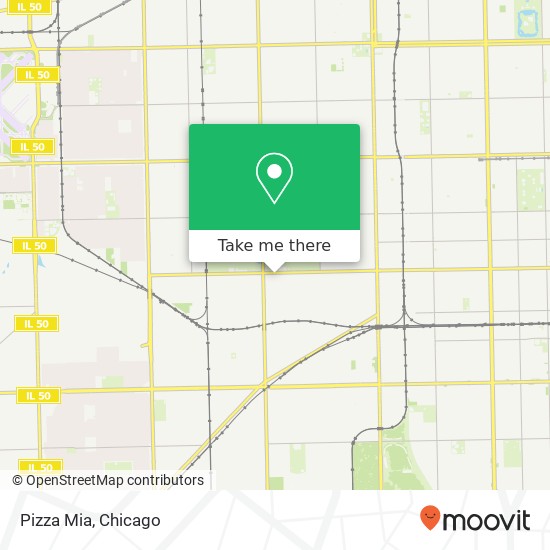Mapa de Pizza Mia, 3107 W 71st St Chicago, IL 60629
