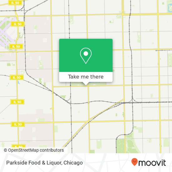 Mapa de Parkside Food & Liquor, 3215 W 71st St Chicago, IL 60629