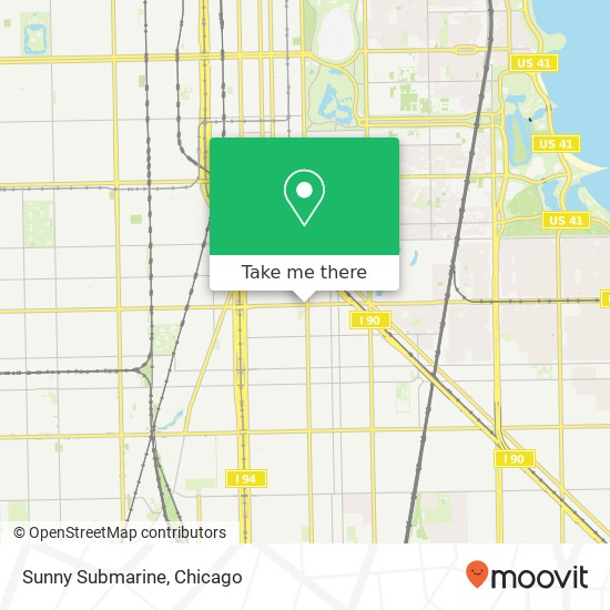 Mapa de Sunny Submarine, 380 E 71st St Chicago, IL 60619