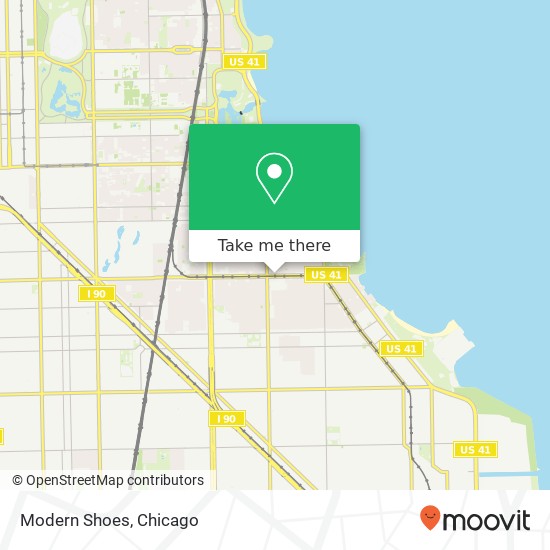 Mapa de Modern Shoes, 2044 E 71st St Chicago, IL 60649