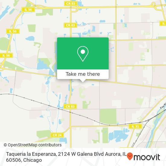 Mapa de Taqueria la Esperanza, 2124 W Galena Blvd Aurora, IL 60506