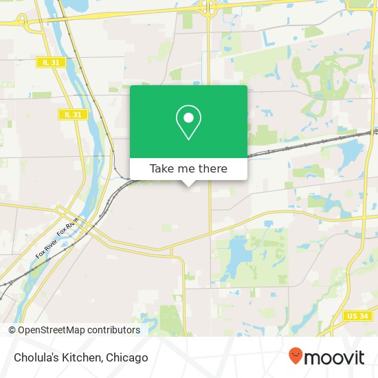 Mapa de Cholula's Kitchen, 1146 Front St Aurora, IL 60505