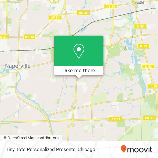 Mapa de Tiny Tots Personalized Presents, 6485 Coach House Rd Lisle, IL 60532
