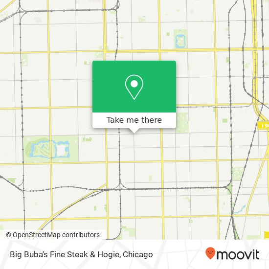 Mapa de Big Buba's Fine Steak & Hogie, 6701 S Damen Ave Chicago, IL 60636