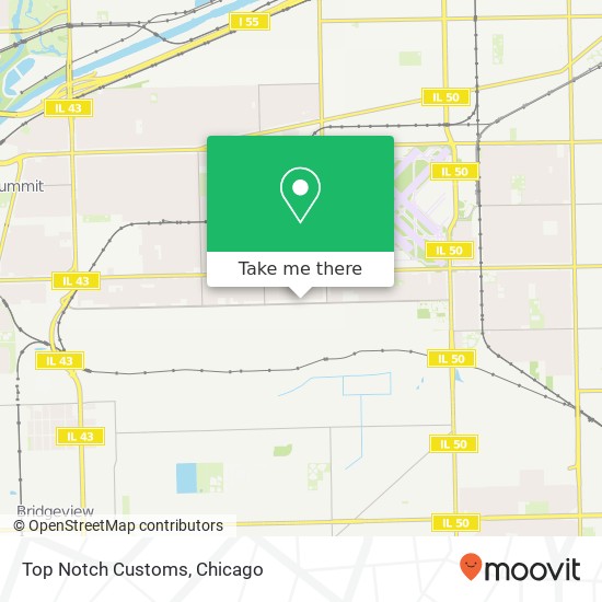 Mapa de Top Notch Customs, 5740 W 65th St Chicago, IL 60638