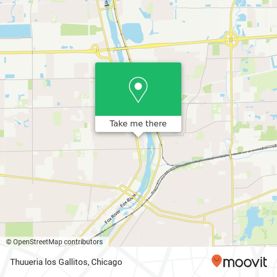 Mapa de Thuueria los Gallitos, 815 N Lake St Aurora, IL 60506