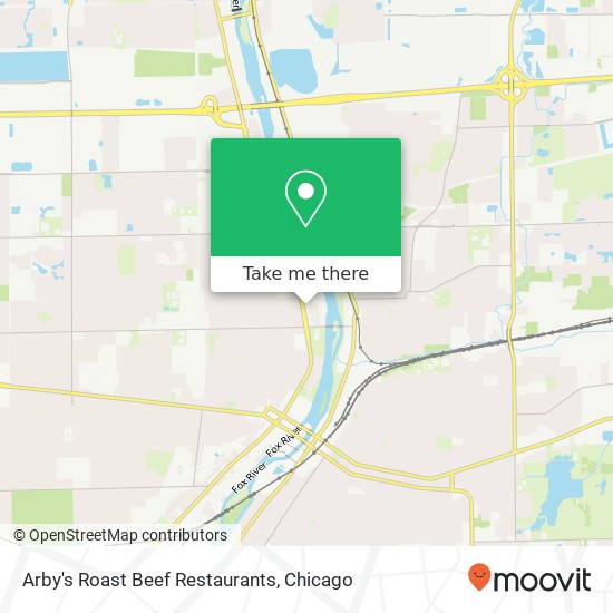 Mapa de Arby's Roast Beef Restaurants, 809 N Lake St Aurora, IL 60506