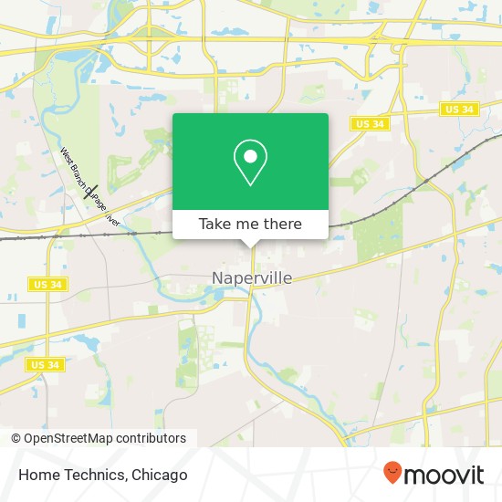 Mapa de Home Technics, 121 N Washington St Naperville, IL 60540