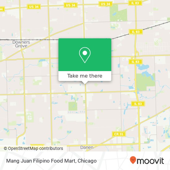 Mapa de Mang Juan Filipino Food Mart, 6118 S Cass Ave Westmont, IL 60559