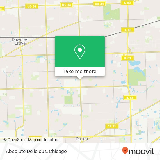 Mapa de Absolute Delicious, 6118 S Cass Ave Westmont, IL 60559