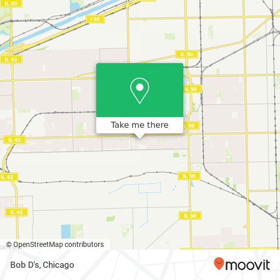Mapa de Bob D's, 5447 W 63rd Pl Chicago, IL 60638
