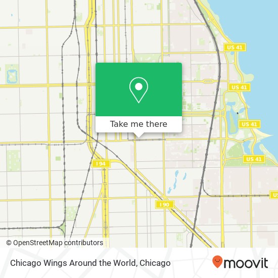 Mapa de Chicago Wings Around the World, 432 E 63rd St Chicago, IL 60637