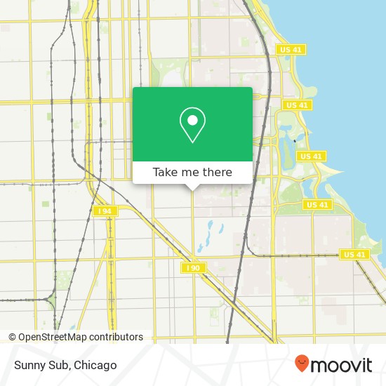 Mapa de Sunny Sub, 6431 S Cottage Grove Ave Chicago, IL 60637