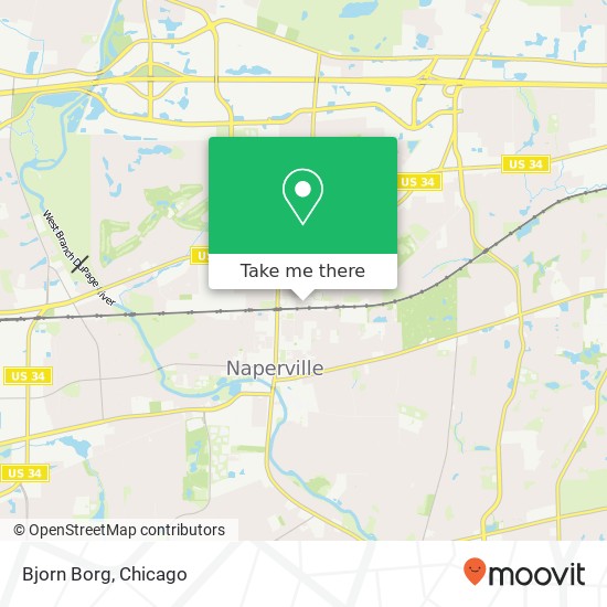 Mapa de Bjorn Borg, 200 E 5th Ave Naperville, IL 60563