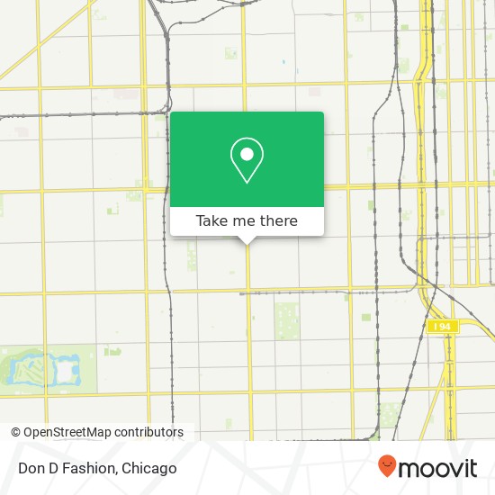 Mapa de Don D Fashion, 5940 S Ashland Ave Chicago, IL 60636