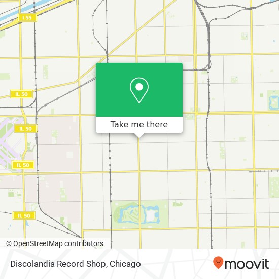 Mapa de Discolandia Record Shop, 5825 S Kedzie Ave Chicago, IL 60629