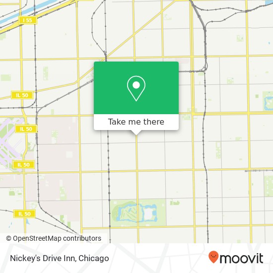 Mapa de Nickey's Drive Inn, 5801 S Kedzie Ave Chicago, IL 60629