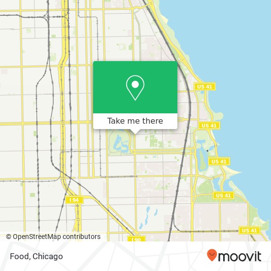 Mapa de Food, S Cottage Grove Ave Chicago, IL 60637