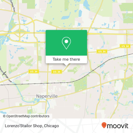 Mapa de Lorenzo'Stailor Shop, 905 E Ogden Ave Naperville, IL 60563