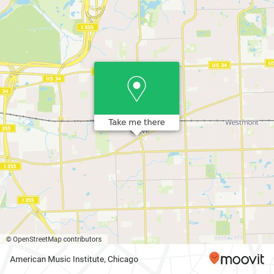 Mapa de American Music Institute, 1032 Maple Ave Downers Grove, IL 60515