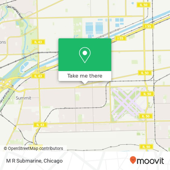 Mapa de M R Submarine, 6241 S Archer Ave Chicago, IL 60638