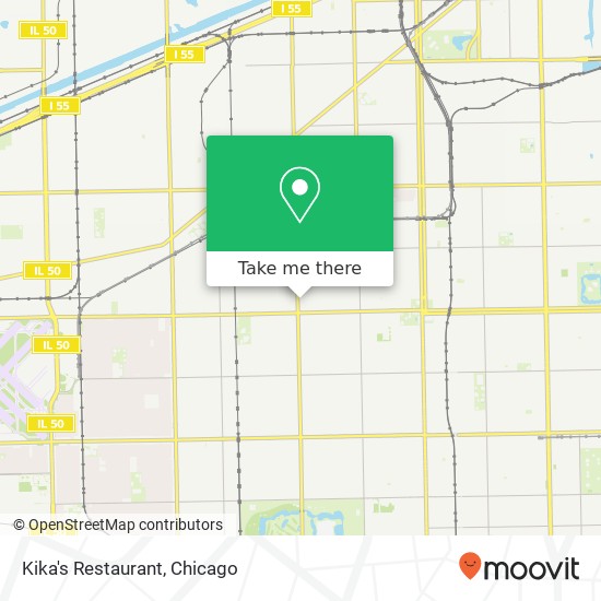 Mapa de Kika's Restaurant, 5407 S Kedzie Ave Chicago, IL 60632