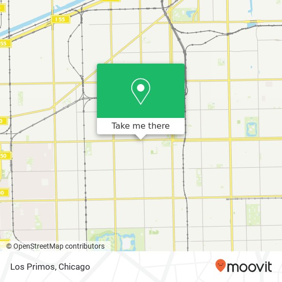 Mapa de Los Primos, 2811 W 55th St Chicago, IL 60632