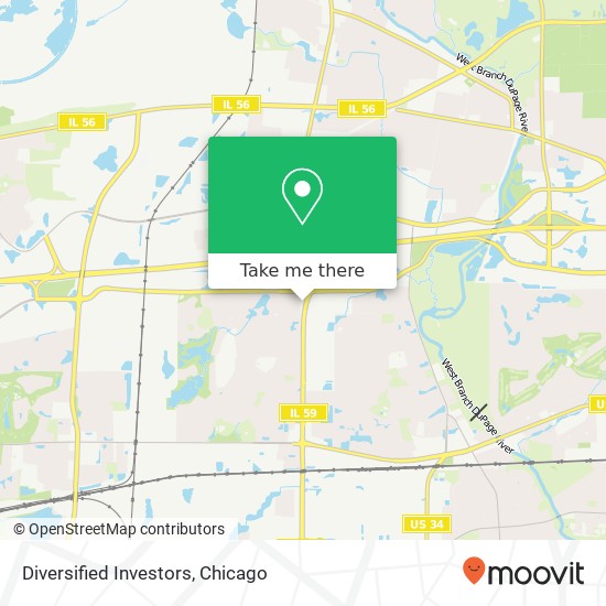 Mapa de Diversified Investors, 1620 Pebblewood Ln Naperville, IL 60563