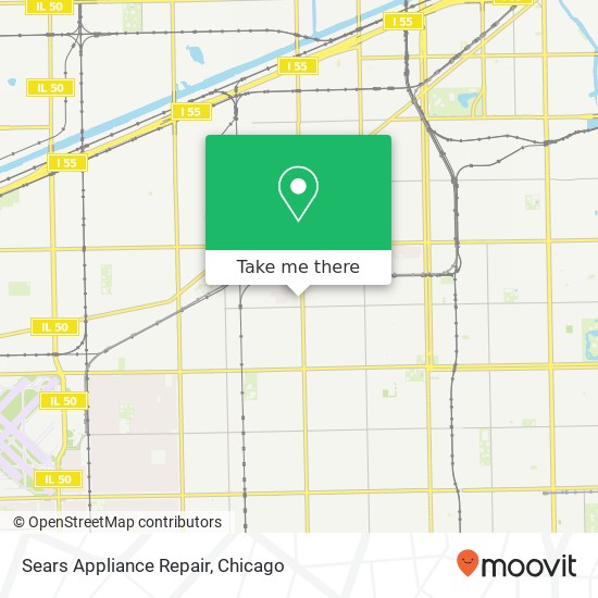 Sears Appliance Repair, 5050 S Kedzie Ave Chicago, IL 60632 map