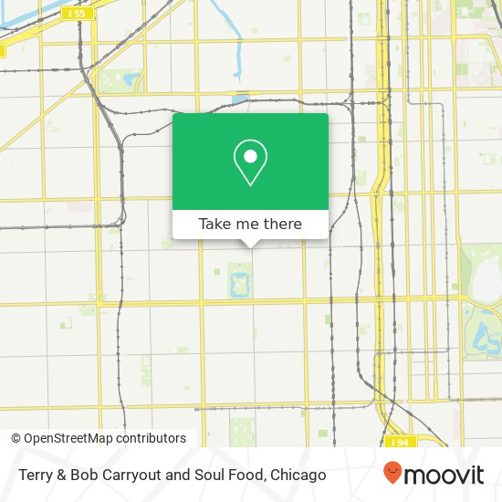 Mapa de Terry & Bob Carryout and Soul Food, 5100 S Racine Ave Chicago, IL 60609