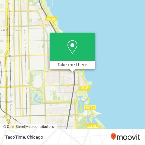 Mapa de TacoTime, 5130 S Lake Park Ave Chicago, IL 60615