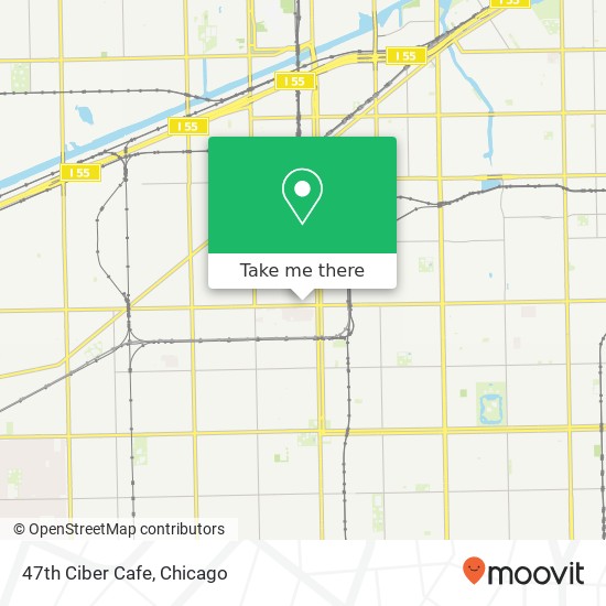 Mapa de 47th Ciber Cafe, 2454 W 47th St Chicago, IL 60632