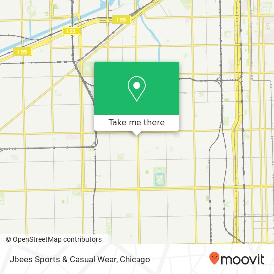 Mapa de Jbees Sports & Casual Wear, 4746 S Ashland Ave Chicago, IL 60609