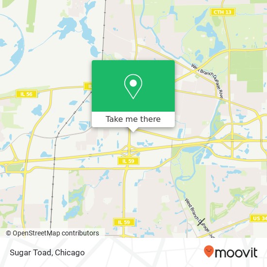 Mapa de Sugar Toad, 2139 City Gate Ln Naperville, IL 60563