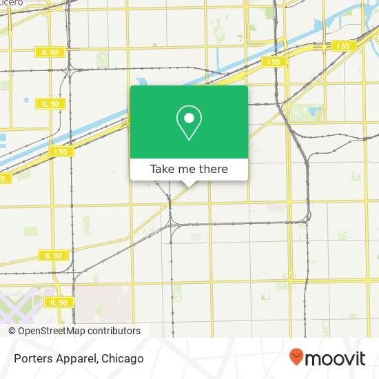 Mapa de Porters Apparel, 4524 S Homan Ave Chicago, IL 60632