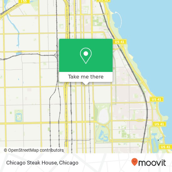 Mapa de Chicago Steak House, 219 E 47th St Chicago, IL 60653