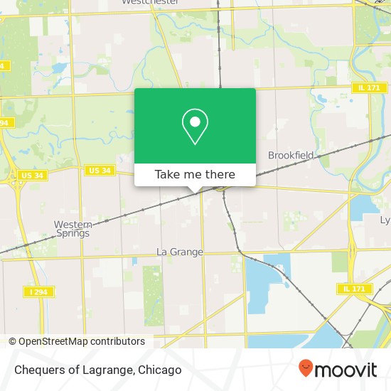 Mapa de Chequers of Lagrange, 100 W Burlington Ave La Grange, IL 60525