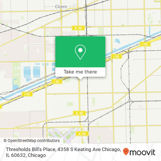 Thresholds Bill's Place, 4358 S Keating Ave Chicago, IL 60632 map
