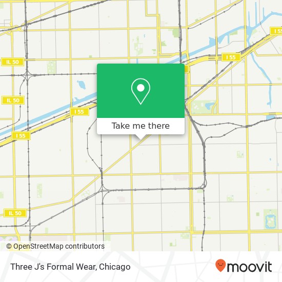 Mapa de Three J's Formal Wear, 4238 S Archer Ave Chicago, IL 60632