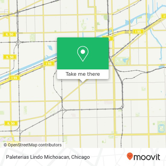 Mapa de Paleterias Lindo Michoacan, 4282 S Archer Ave Chicago, IL 60632