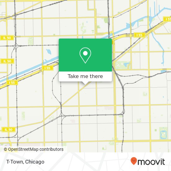 Mapa de T-Town, 4230 S Archer Ave Chicago, IL 60632